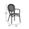 Flash Furniture Lourdes Thonet French Bistro Stacking Chair w/Arms, Blk and Wht PE Rattan and Black Alum Frame, 4PK 4-SDA-AD642002A-BKWH-BK-GG - alternate 3